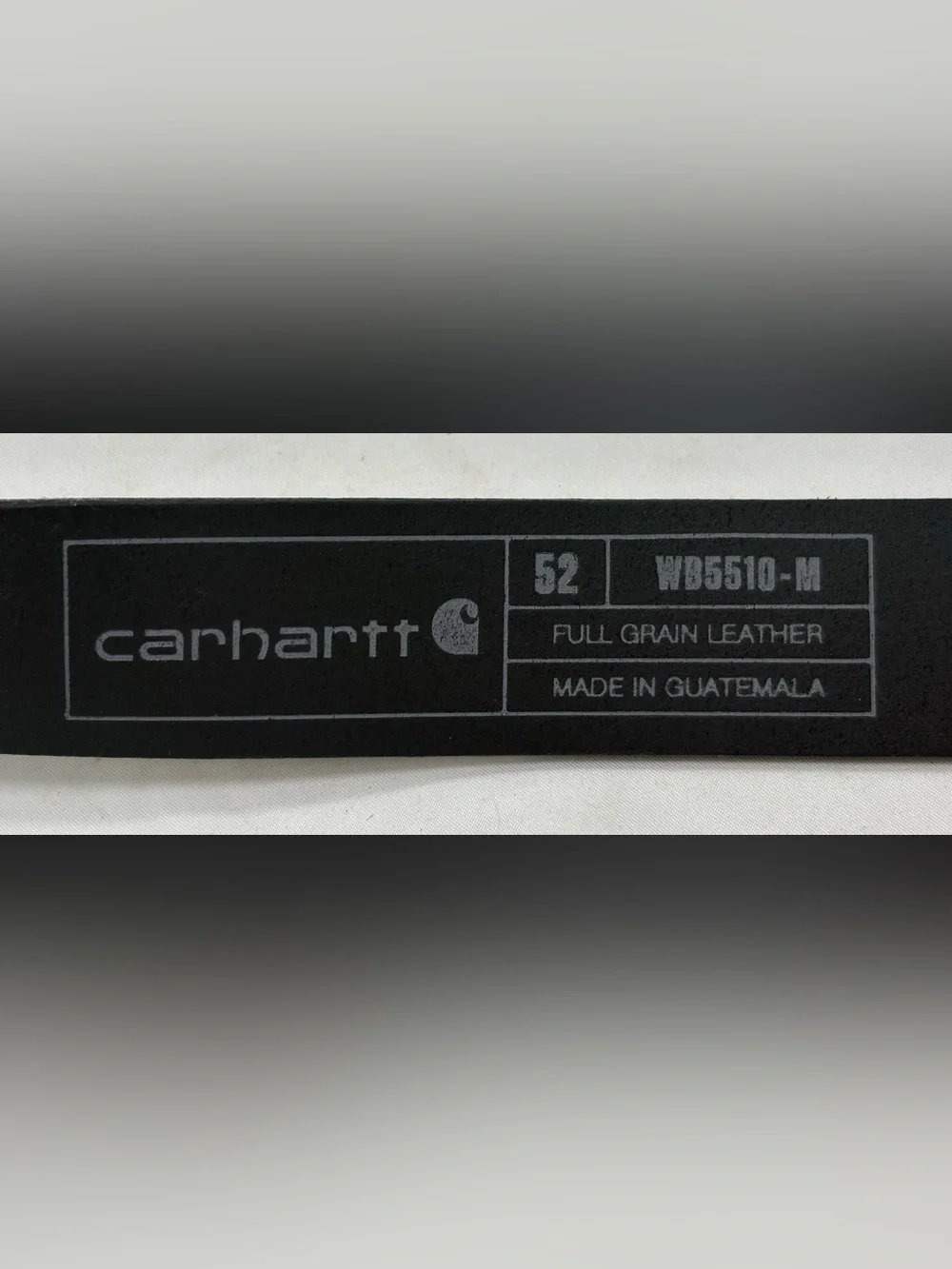 Carhartt Men's Burnished Saddle Leather Box Buckle Size 52 Black NEW
